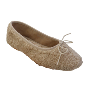 Chaussures d'hiver décontractées en peau de mouton avec dentelle pour femme, mocassins en peluche, ballerines - Product Image 2
