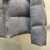 Manteau court d'hiver élégant Jancoco en duvet de plumes d'oie personnalisé pour femmes avec col en vison