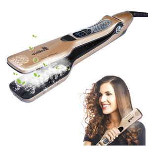 China Private Label Electric <strong>Brush</strong> Tourmaline Ceramic Flat Iron Professional Steam Hair <strong>Straightener</strong> - Product Image 4