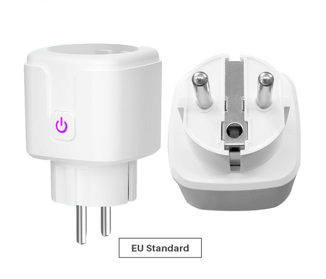 ESPHome ESP8266 Tuya EU Standard 16A Wifi Outlet Smart Plug Socket Tasmota Energy Power Monitoring Support Alexa Google
