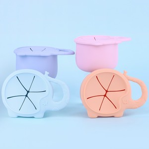 Reutilizable Anti-goteo del bebé Snack Bowl libre de Bpa de alimentación de silicona de bebé niño taza - Product Image 2