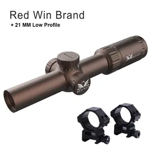 Red Win Tactical Scope Crystal Image 5 Level Red Green Illumination Kuiper 1.2-6x24 SFP LPVO Hunting Scope