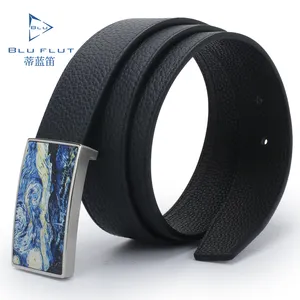 Bal Manent Genuine leather men belts custom buckle steel smooth buckle belts fashion top quality leather belts
