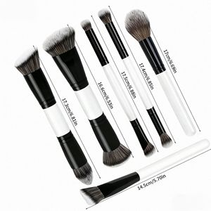 Ensemble de 4 pinceaux de maquillage <span class=keywords><strong>à</strong></span> double extrémité en nylon avec têtes d'application de précision pour un look professionnel - Product Image 2