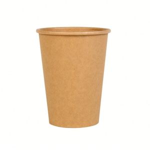แก้วกาแฟ/ชากระดาษคราฟท์แบบผนังเดียว กันน้ำ เป็นมิตรกับสิ่งแวดล้อม ผลิตตามสั่ง (OEM) สำหรับร้านอาหาร/ร้านค้า  ขั้นต่ำในการสั่งซื้อน้อย - Product Image 2