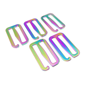 Bán Buôn Cầu Vồng Nhiệm Vụ Nặng Nề Kim Loại G Móc Phẳng Tri-Trượt Móc Slide Có Thể Điều Chỉnh <span class=keywords><strong>Fastener</strong></span> Vành Đai Khóa Cho Dây Đeo Vải - Product Image 4