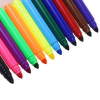 BECOL professionnel 12 couleurs stylo aquarelle non toxique feutre pointe à base d'eau lavable eau couleur marqueur stylo ensemble pour les enfants