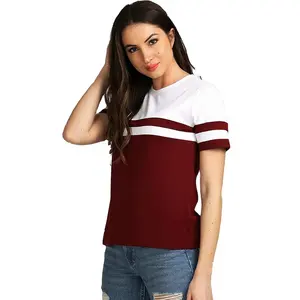 OEM Hochwertige Großhandel Damen hemden Kurzarm Mode Damen T-Shirts Rundhals ausschnitt Damen T-Shirts ODM