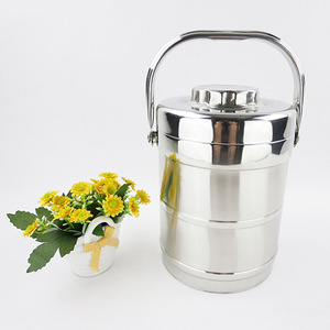 MiGao <b>Insulated</b> Stainless Steel <b>Lunch</b> <b>Box</b> Double Layer Vacuum Cylinder Bento Container For Travel Solid Color - Product Image 3