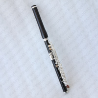 Top Grade Woodwind Instrument Ebony Body Hand Made Piccolo Music Silver Plated C Tone Piccolo With with Professional