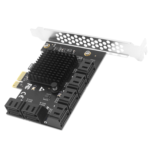 TISHRIC PClE1xto 12-port SATA3.0 expansion card