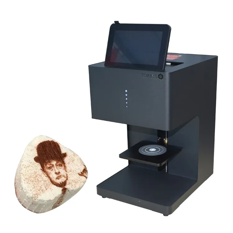 Koffie Drukmachine Digitale Diy Eetbare Inkt Prints Foto Afdrukken Op Cake Chocolate Cookies Discuits Koffie Printer Machine
