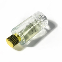 Flacon de parfum en verre cylindrique rond, atomiseur, flacon de parfum pour huile essentielle, flacon vaporisateur transparent, flacon de parfum vide 100 ml