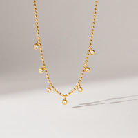 Nouveau Collier Pendentif Zircon Tendance 2026 Plaqué Or 18K PVD Acier Inoxydable Anti-ternissement Mode Femme