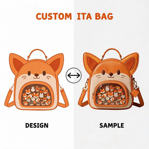 Bolso Ita Personalizado con Forma <span class=keywords><strong>de</strong></span> Animal, Múltiples Diseños, Ventana Transparente, Cosplay, Anime, Moda, Lindo Bolso Mochila Itabag - Product Image 2