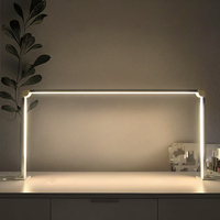 Grande lampe de bureau LED pliable moderne en aluminium de style européen, dimmable AC, réglable 4000-6500K, flexible, simple, protectrice des yeux, pour salon