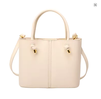 Sac fourre-tout mini en similicuir uni pour femme avec nœud décoratif, sac à main décontracté à bandoulière détachable