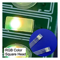 Diode LED RVB adressable WS2812B à lentille carrée diffusée de 5 mm, à montage traversant, avec angle de vision de 30° et puissance de 0,2 W pour panneau de commande