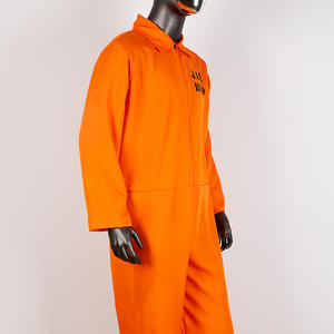 2024 High Quality Prisoner Halloween Cosplay Jail Inmate <strong>Uniform</strong> Adult Plus Size Orange <strong>Prison</strong> Jumpsuit Costume for Men - Product Image 3