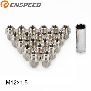CNSPEED M12x1.5 น็อตล้อสแตนเลสพร้อมซ็อกเก็ตสำหรับการดัดแปลงรถยนต์ - Product Image 1
