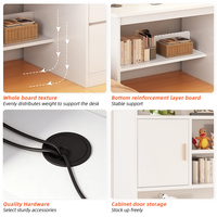 Bureau d'ordinateur de bureau, bureau domestique avec étagère intégrée, bureau simple avec bibliothèque combinée, bureau d'étudiant pour chambre à coucher