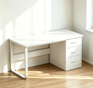 <span class=keywords><strong>Escritorio</strong></span> de oficina multifuncional de MDF, <span class=keywords><strong>minimalista</strong></span>, económico, de tres cajones, estable, para el hogar, venta al por mayor de fábrica. - Product Image 2