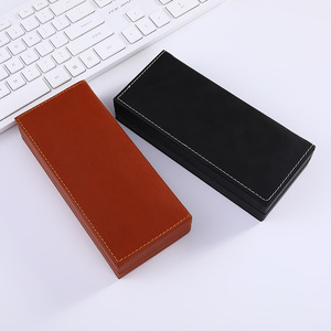 Cổ điển thiết kế đơn giản chi phí-hiệu quả giá rẻ đen PU da hộp bút bao bì trường hợp cho bút - Product Image 2