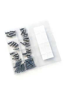 Kit de 60 tornillos autoperforantes de aleación de zinc para paneles de yeso, tornillos de máquina de rosca gruesa, tacos para pared hueca - Product Image 4