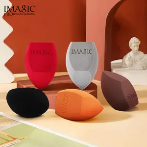 Imagic Multiple Shapes Multi Color Red Black Cosmetic Egg Micro Fiber Double Headed Extra Soft Large Makeup Sponge With Logo