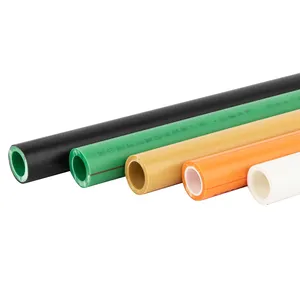 DESO sarı ve yeşil Pn10/12.5/16/20/25 tam boy saf plastik PPR bağlantı parçaları boru plastik PPR tüp