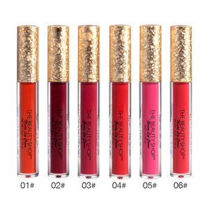 Brillo Labial Vegano Brillante de 7.5ml, Larga Duración, Resistente al Agua, Alta Pigmentación, con Tapa Dorada, Venta al Por Mayor de Fábrica para Tiendas de Belleza - Product Image 2