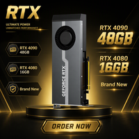 Kartu Grafis Baru RTX 4080 16GB RTX 4090 48GB Core AI Creation 4K Render GPU OEM Langsung dari Pabrik Kartu Video