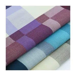 Hot Sale zara Feeder Stripe Shirting Textile No Iron Yarn Dyed Stretch Check Fabric For Shirts