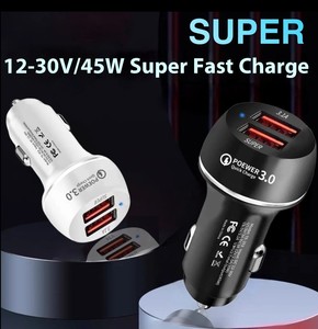 ที่ชาร์จในรถแบบ Dual-Port 45W QC4.0 USB-A 3A ชาร์จเร็วสำหรับแล็ปท็อปแท็บเล็ตโทรศัพท์ทุกรุ่น - Product Image 6