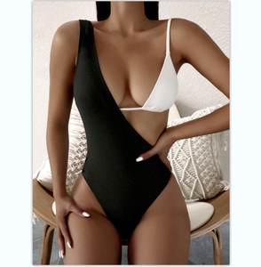 Tùy Chỉnh Bơi Phù Hợp Với Cô Gái Ánh Sáng Màu Xanh Cắt Ra Áo Tắm Một Mảnh Đồ Bơi Tam Giác Tắm Suit - Product Image 4