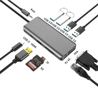 Mini Station d'accueil Portable, hub USB type-c, 11 ports, multifonction, 11 en 1, pour ordinateur Macbook