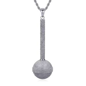 Kalung Lollipop Gaya Hip-Hop Terbaru 2026, Berlapis Batu CZ, Bahan Kuningan - Product Image 3