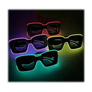 Funny El Wire Glasses Led DJ Bright Multicolor LED Glasses con 4 modos para Halloween Christmas Birthday Party