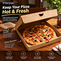 Boîte à pizza en carton ondulé épaisse et robuste avec logo personnalisé, boîte à emporter jetable, emballage alimentaire recyclable