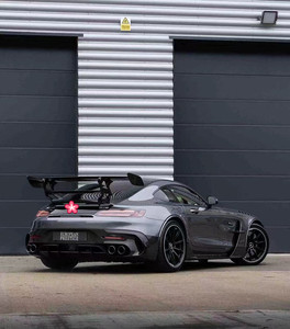 Pièces automobiles pour <span class=keywords><strong>Mercedes</strong></span> AMG <span class=keywords><strong>GT</strong></span> GTC GTS Kit de carrosserie AMG <span class=keywords><strong>GT</strong></span> amélioré série noire style pare-chocs avant et arrière Kit de carrosserie de capot de spoiler - Product Image 3