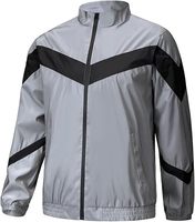 Veste en velours côtelé haute visibilité entièrement réfléchissante pour homme, coupe-vent, lumineuse de nuit, style vintage, avec logo personnalisé, légère