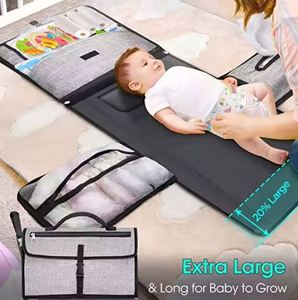 Muestra gratuita 2024, la más reciente alfombrilla plegable impermeable para cambiar pañales de bebé, cambiador portátil de pañales para bebé. - Product Image 2