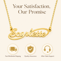 Collier personnalisé avec nom en acier inoxydable, pendentif plaque nominative dorée, écriture cursive 3D, bijoux hypoallergéniques, cadeau pour femme