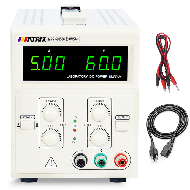 MATRIX MPS-6005D+ 60V 5A 300W Single Linear Adjustable DC Stabilized Power Supply Overload/Overvoltage Protection for Laboratory
