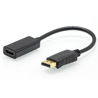 Câble adaptateur mâle-femelle plaqué or DP personnalisé, blindage tressé, angle droit, longueur 16 cm, projecteur 4K HDTV 30AWG CCS