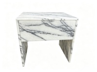 Table d'appoint de salon de luxe personnalisée, table de chevet en pierre naturelle avec tiroirs