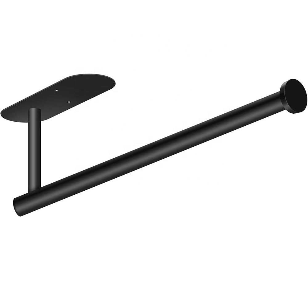 В соответствии с стенной шкаф креплением на клейкой основе из нержавеющей стали матовый черный держатель для бумажных полотенец для кухни один полотенце вешалка для полотенец для ванной комнаты