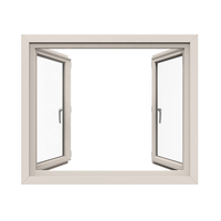 Ventanas de Triple Panel de Aluminio con Vidrio Templado Insonorizado, con Mosquiteras y Rejillas, de Alto Impacto