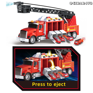 Camión <span class=keywords><strong>de</strong></span> Bomberos <span class=keywords><strong>de</strong></span> Juguete <span class=keywords><strong>de</strong></span> Metal Fundido a Presión con Expulsión Realista y Rociador <span class=keywords><strong>de</strong></span> Agua para Niños - Product Image 5