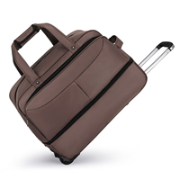 Valise de voyage unisexe grande capacité avec roulettes pivotantes pliables et imperméables, coque souple légère et extensible pour une mobilité aisée